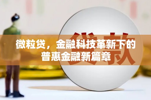 抚州微粒贷，金融科技革新下的普惠金融新篇章