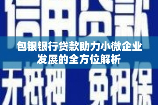 抚州包银银行贷款助力小微企业发展的全方位解析