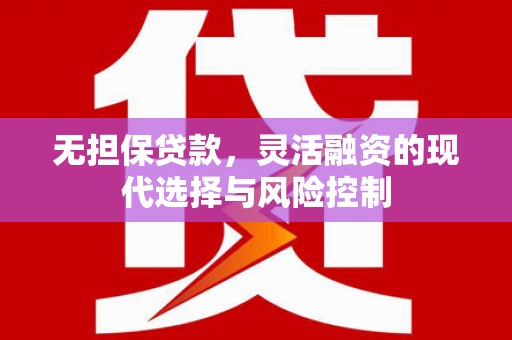抚州无担保贷款，灵活融资的现代选择与风险控制